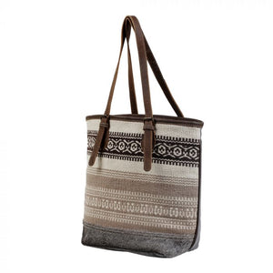 Beige Tribal Pattern Tote Bag - Molly's! A Chic and Unique Boutique 