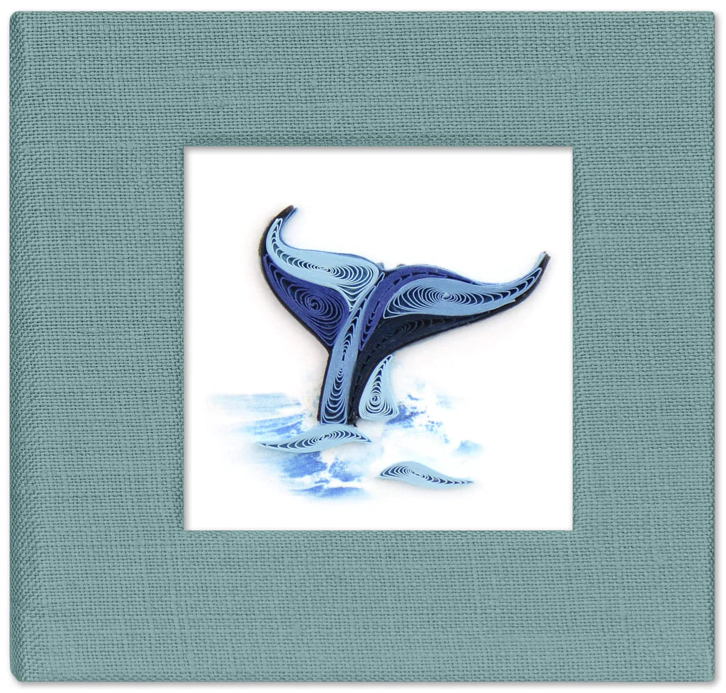 Quilled Whale Tail Sticky Note Pad Cover - Molly's! A Chic and Unique Boutique 