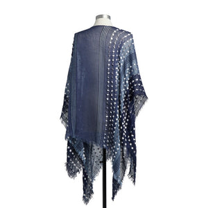 TEXTURED PONCHO-NAVY - Molly's! A Chic and Unique Boutique 