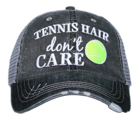 TENNIS HAIR DONT CARE TRUCKER HAT - KDC-TC-182 - Molly's! A Chic and Unique Boutique 