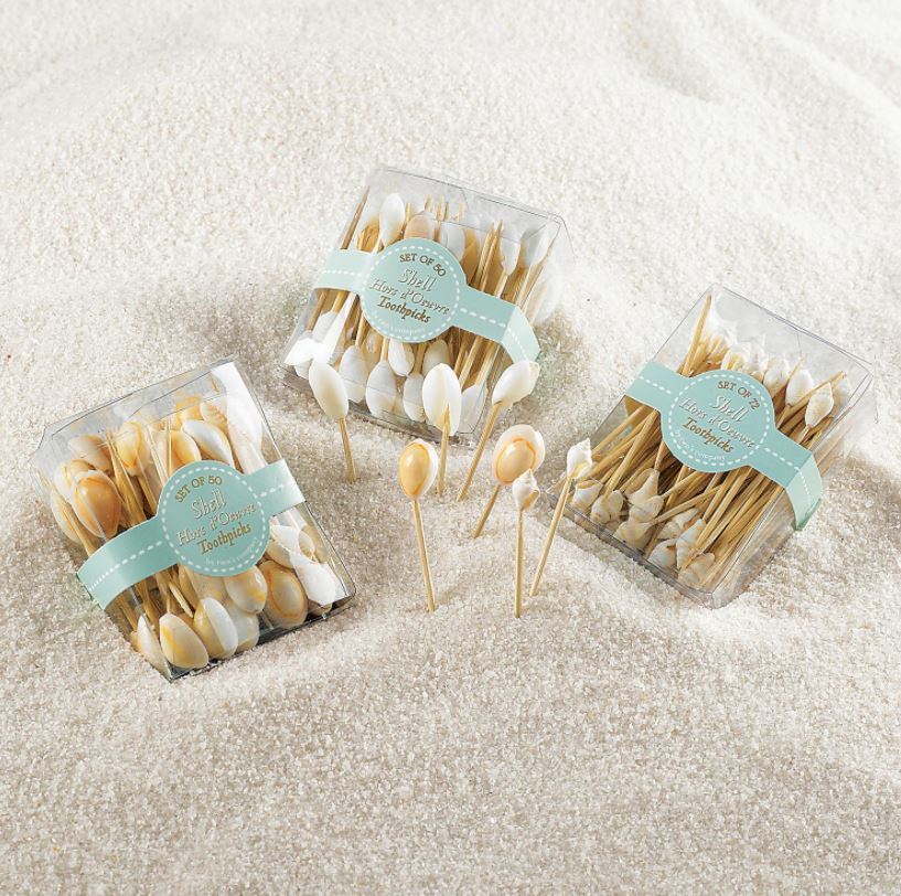 Seashell Hors D'Oeuvre Picks in Gift Box - Molly's! A Chic and Unique Boutique 