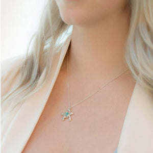 Turtle Necklace- Turquoise Gradient - Molly's! A Chic and Unique Boutique 